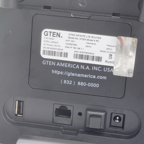 GTEN Model 4 R3 LTE Modem / Router (4G) – Basic Modem / WAN / Compact Design - Picture 10 of 13