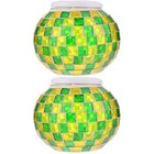 2pcs Mosaik Lampe im Freien Solargarten Light Yard Light Lamp Yard Dekoration