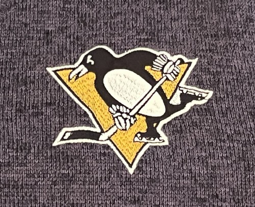 Women's Pittsburgh Penguins CCM Hockey Sweatshirt XL Gray Button Pullover - Picture 7 of 12