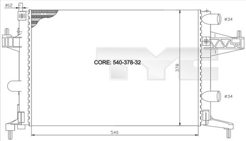 RADIATOR ENGINE COOLING 725-0007 FOR OPEL TIGRA/TwinTop CORSA VITA COMBO/Box - Picture 2 of 9