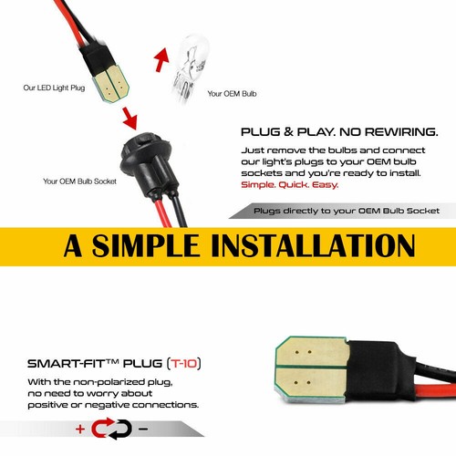 For 02-05 Honda Civic Si EP3 3DR Smoked Front + Rear LED Side Marker Lights 4PCS - Picture 11 of 12