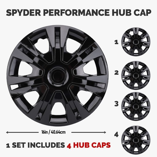 4PCS Hubcap Wheel Cover Replacement R16 Hub Caps Snap On 16 Inch Universal Wheel - Picture 11 of 12