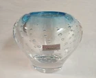 Vintage Waterford Crystal Evolutions 'Sea Mist" Bullicante Votive Holder Vase