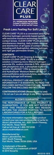 Clear Care Plus Lens Cleaning Solution with Case Twin Pack 2 x 12oz - Picture 8 of 9