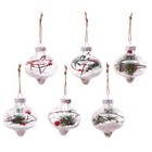 6pcs Christmas Tree Plastic Hanging Ball Christmas Ornament Layout Decoration