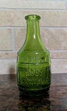 VTG Wheaton Mini 3" Repro Green Bottle Root Bitters Barrell