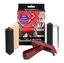 Pop-in 4 Roller Brayer Kit, Foam, Rubber, Hard Rubber Acrylic