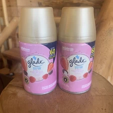 2 Pack Glade Automatic Spray Refills Bubbly Berry Splash Air Freshener 6.2oz.