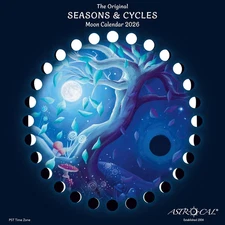 Seasons & Cycles Moon Calendar 2026, Moon Phase Calendar, Lunar Wall Planner, US