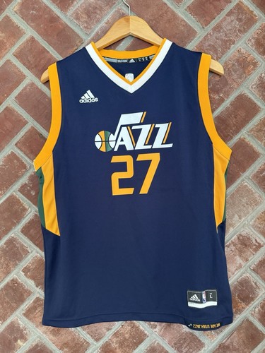 Utah Jazz Adidas Rudy Gobert Jersey #27 Youth Size Large Navy Blue 14 16