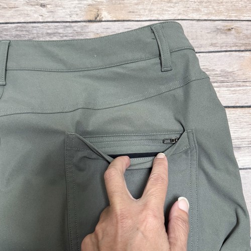 Pantalone classico uomo Lululemon grigio verde salvia ABC slim gamba dritta 34 - Foto 7 di 13