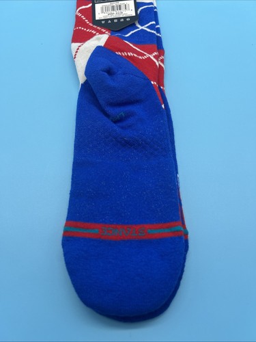 Stance Socks X NBA Philadelphia 76ers Casual Royal Crew Socks Large Men's 9-13 - Picture 7 of 8