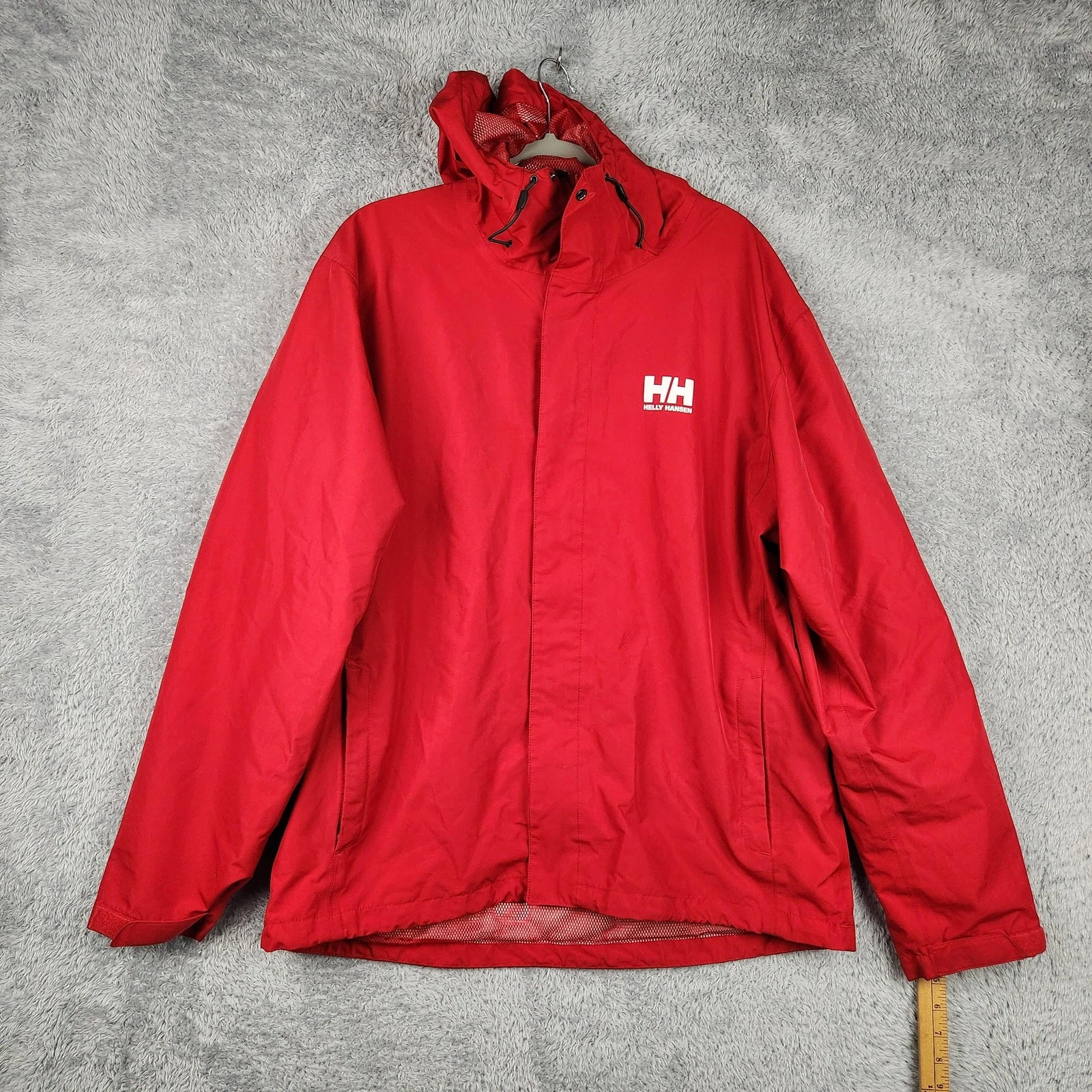 Helly Hansen Jacket Mens XL Red Helly Tech Waterproof Windbreaker Gorpcore Hike