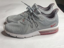 Nike Air Max Sequent 3 Running Shoes Mens 12 Gray Red Sneakers 921694-060