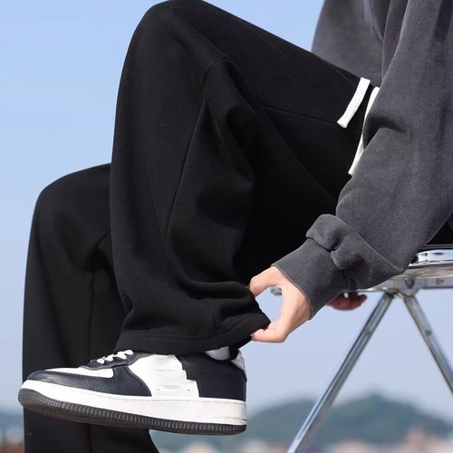 Men Sweatpants Loose Fit Solid Color Design Brand New Condition Drawstring Waist - Bild 10 von 32