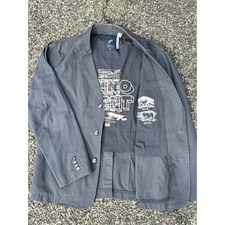 Vtg Savier Footwear luxury series Skate Brand “court appearance” jacket grey L 