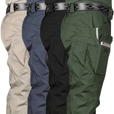 Men's Cargo Pants Tactical Waterproof Outdoor Work Hiking Combat Trousers US