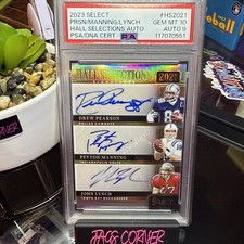 2023 Select Hall Selections PSA 10 Auto Manning Pearson Lynch Pop 2