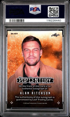2025 METAL POP CENTURY ALAN RITCHSON 1/1 AUTO-PINK KALEIDOSCOPE PSA 10 - Picture 4 of 8