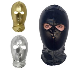 Adult men's and women's full face masks, fake leather Halloween party headgear