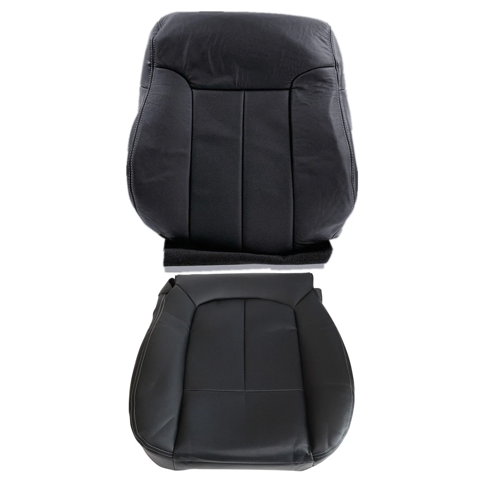 For 2009-2014 Ford F150 Both Side Bottom & Top Leather Seat Cover Black 4PCS Foto 4 de 4