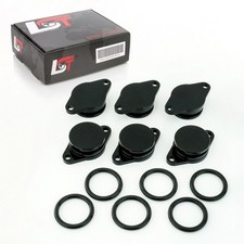 Drallklappen Set 6x 32mm schwarz mit O-Ring Ansaugbrücke für BMW 5er E39 E60 E61