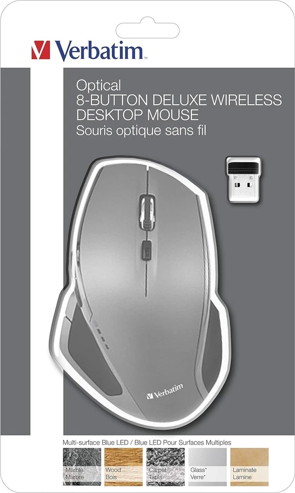 Verbatim Wireless Mouse – Optical Wireless Mouse with Blue LED Lens, 2.4 GHz, Na - Image 4 of 4