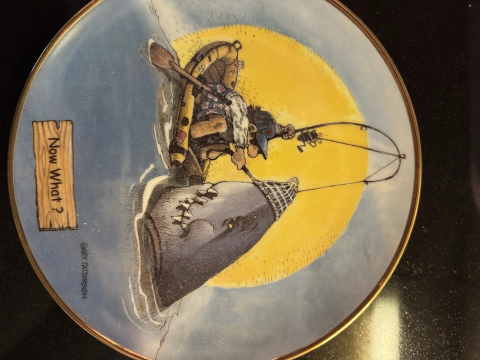 The Art Of Fishing Gary Patterson 12 Plates 21” Danbury Mint Porcelain Cards - Image 4 of 4