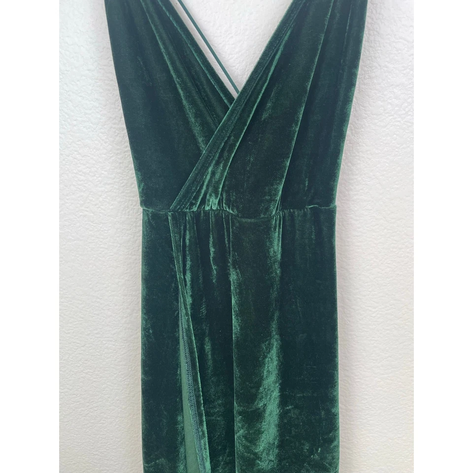 Vestido para mujer talla S terciopelo verde bosque bruja elástico fiesta hada gótico Foto 4 de 4