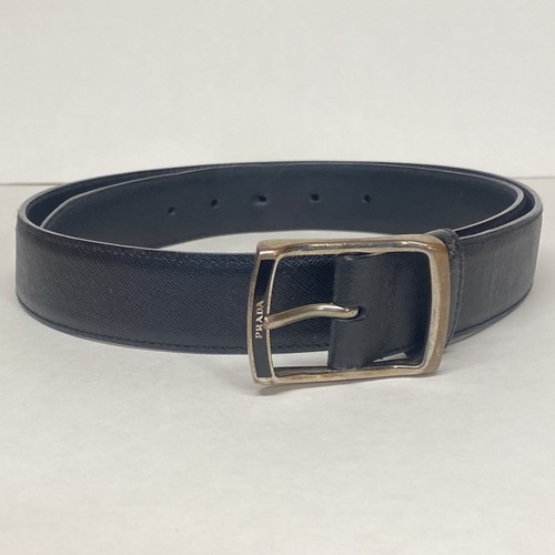 Prada Belt Size 38/95 Black Casual Metal Buckle Leather Made In Italy 2C2857 3 - Picture 15 of 18