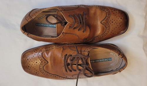 Florsheim Kids Boys Reveal Jr Dress Shoes Brown Wingtip Oxford Formal Size 3 M - Picture 9 of 13