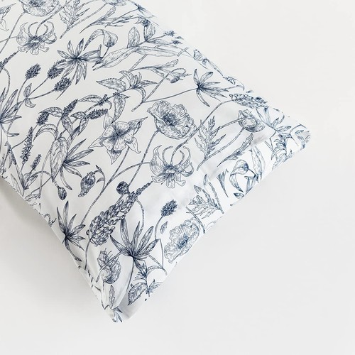 100% Cotton Pillowcases Queen Size Set of 2 Vintage Flowers Print Bed Pillow ... - 第 6/7 張圖片