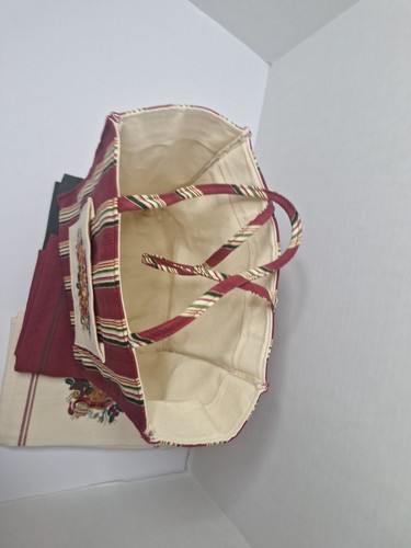 Longaberger Embroidered Tote & Towel Set Christmas Natures Garland - Picture 9 of 11