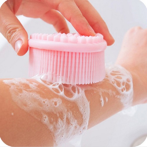 1/2pcs Bath Brush Exfoliator Silicone Body Scrubber Loofah Silicone Body Brush - Picture 6 of 12