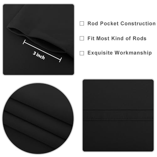 Küche Volant Stange Tasche Tier Volant Vorhang 42" B x 12" L (1er Pack) Schwarz - Bild 7 von 8
