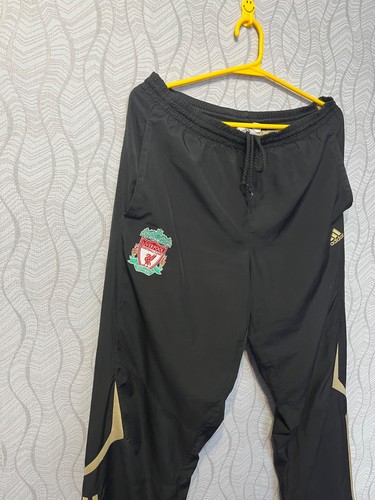 Pantalones deportivos anchos negros vintage Adidas Liverpool Clima365 para hombre talla L - Imagen 3 de 11