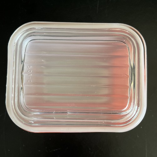 Piatto frigorifero vintage PYREX rosso 501-B 1-1/2 tazze frigo coperto con coperchio 501-C - Foto 14 di 24