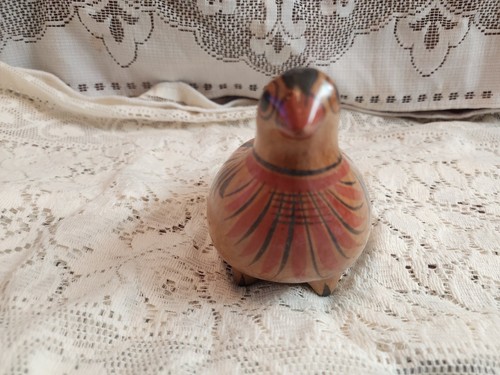 Handbemalte Tonala Mexiko Volkskunst Keramik Vogel Hand Figur - Bild 2 von 9