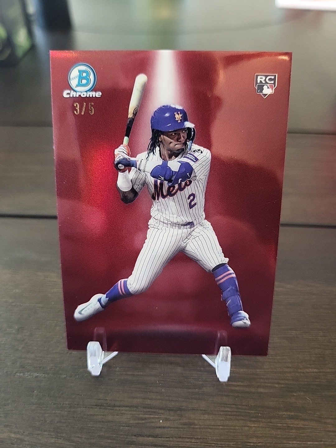 2025 Topps Bowman Luisangel Acuna Spotlight Rookie Refractor Red 3/5 SSP CaseHit