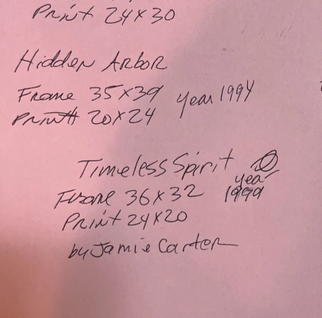 Cuadro Thomas Kinkade Hidden Arbor año 1994 impresión 35x39 20x24 Foto 4 de 4