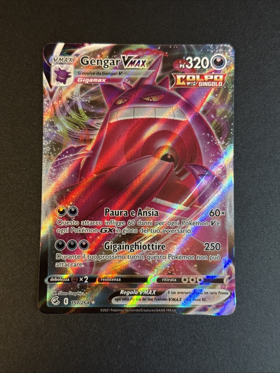 Pokemon Gengar VMAX 157/264 Fusion Strike Near Mint ITA NM