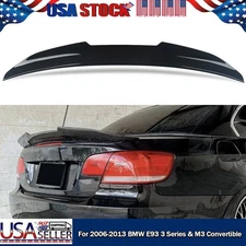 PSM Style Rear Spoiler Lip Wing Gloss Black For BMW 3 Series E93 335i M3 2006-13