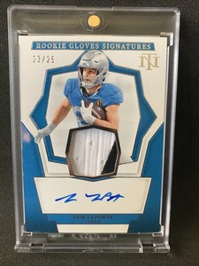 2023 National Treasures Sam LaPorta Rookie Gloves Signatures RC Auto /25 On Card