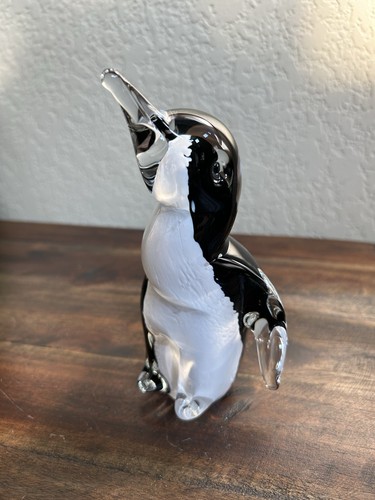 Vintage FM Konstglas Schweden Glas Pinguin Figur - 6,5" skandinavisches Kunstglas - Bild 2 von 7