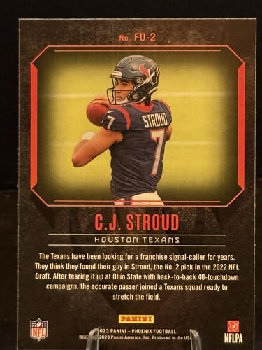 🔥 Panini Phoenix 2023 - Acceso C.J. Stroud #FU-2 Argento (RC) 🔥 - Foto 2 di 2