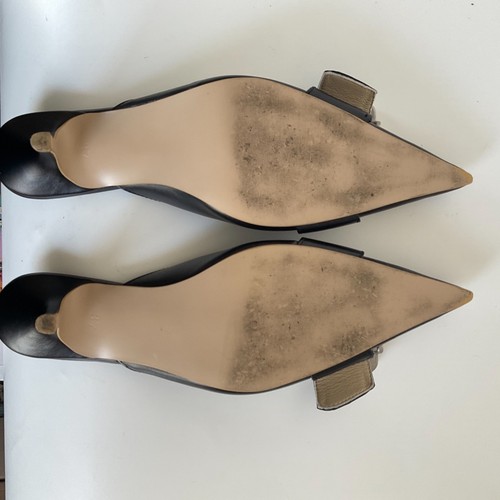Lado Bokuchava Revolve Buckle Mules Slip-On Black Leather Designer Silver Sz 7 - Picture 6 of 19