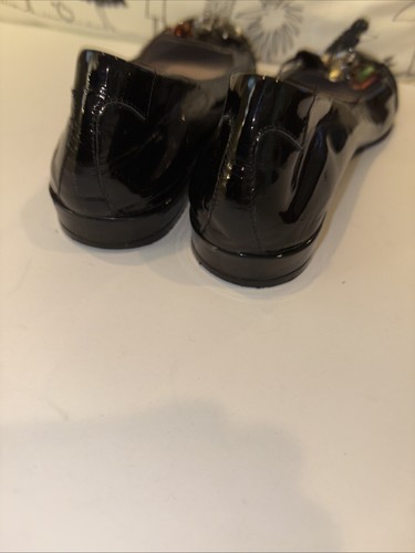 Taryn Rose Italy low heel black patent 8US 38.5 em EU embelished shoes flats - Picture 9 of 17