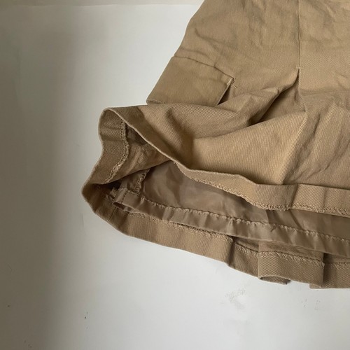 The Frankie Shop Audrey Pleated Cotton Twill Mini Skirt Cargo L Khaki - Picture 12 of 15