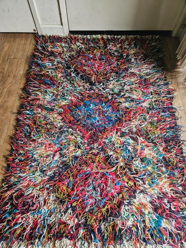 VINTAGE SOUMAK KELIM HANDGEWEBT TIER GEOMETRISCHE FORMEN TEPPICH 60"X42" ERSTAUNLICH - Bild 2 von 12