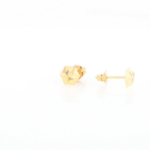 Gold Starburst Stud Earrings GV184050 - Picture 9 of 12
